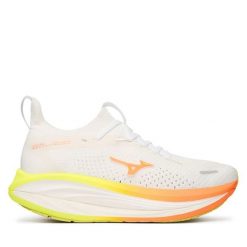 Buty do biegania Mizuno. Białe obuwie sportowe damskie Mizuno, bez wzorów, bez zapięcia, do biegania. Za 769.99 zł.