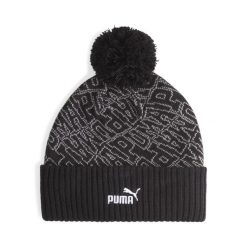 PUMA CZAPKA ESS POM 02546901 r UNIWERSALNY. Czarne czapki damskie Puma, bez wzorów. Za 77.99 zł.