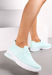 Zielone Wsuwane Buty Sportowe na Płaskiej Podeszwie Sheina. Zielone obuwie sportowe damskie Renee, na lato, bez wzorów, bez zapięcia, tenisowe. Za 44.99 zł.