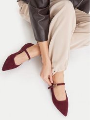 MEXX Baleriny EO-WS1314-01 Bordowy. Czerwone balerinki damskie Mexx, bez wzorów, bez obcasa, bez zapięcia. Za 299.99 zł.