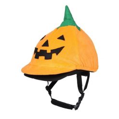 Czapka do kasku jeździeckiego QHP Halloween. Brązowe czapki damskie QHP, bez wzorów, z materiału. Za 219.50 zł.