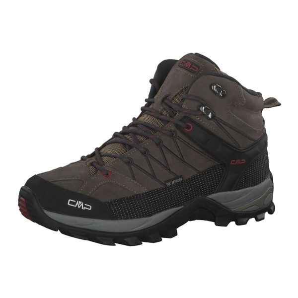 Buty trekkingowe dla mężczyzn CMP Rigel Mid. Brązowe buty zimowe męskie CMP, z materiału, bez zapięcia. Za 393.00 zł.