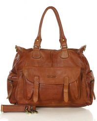 Shopperka camelowa MARCO MAZZINI v193a. Shopperki damskie bez wzorów, ze skóry, na ramię, bez dodatków. Za 436.05 zł.