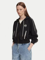 MICHAEL Michael Kors Bluza MR651X2K8N Czarny Regular Fit. Czarne bluzy damskie MICHAEL Michael Kors, xs, bez wzorów, z syntetyku, bez ramiączek, bez kaptura. Za 789.99 zł.