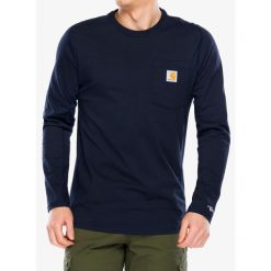 Bluza bez kaptura męska Carhartt Force Flex Pocket T-Shirt L/S. Niebieskie bluzy męskie Carhartt, l, bez wzorów, casualowe, bez ramiączek, bez kaptura. Za 161.99 zł.