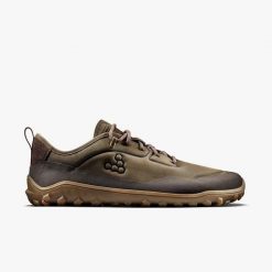 Buty barefoot męskie Vivobarefoot Tracker Leather Low bracken. Brązowe buty zimowe męskie Vivobarefoot, bez wzorów, bez obcasa, bez zapięcia. Za 749.99 zł.