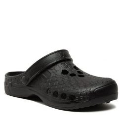 Klapki Dry Walker. Czarne klapki damskie Dry Walker, bez wzorów, bez obcasa, bez zapięcia. Za 69.99 zł.
