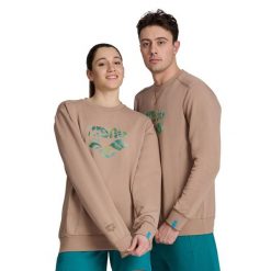 Bluza sportowa z polarem unisex Arena Crew Sweat Logo. Brązowe bluzy damskie ARENA, uniwersalny, bez wzorów, z bawełny, biznesowe, bez ramiączek, bez kaptura. Za 171.98 zł.