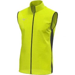 Kurtka wodoodporna Mizuno. Żółte kurtki sportowe męskie Mizuno, m, bez wzorów, z materiału, bez kaptura, do biegania. Za 229.50 zł.