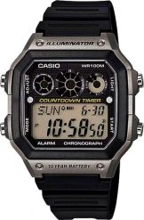 Zegarek Casio Zegarek Męski CASIO 10 bar do Pływania AE-1300WH-8AVDF. Zegarki męskie Casio, bez wzorów. Za 185.16 zł.