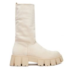 Botki DeeZee. Brązowe botki damskie DeeZee, bez wzorów, bez obcasa, na płaskiej podeszwie, bez zapięcia. Za 249.99 zł.