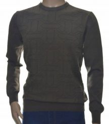 Sweter męski z bawełny elegancki bawełniany brązowy 100% bawełna 2XL XXL. Brązowe swetry męskie Giovane Ricco, m, bez wzorów, z bawełny, eleganckie, bez kołnierzyka, bez ramiączek. Za 99.00 zł.