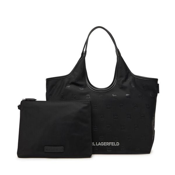 Torebka KARL LAGERFELD. Czarne shopperki damskie KARL LAGERFELD, bez wzorów, bez dodatków. Za 629.99 zł.