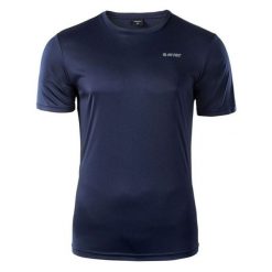 Koszulka męska Hi-Tec Sibic - granatowa, Rozmiar M. T-shirty męskie Hi-tec, l, bez wzorów, z dzianiny, bez kołnierzyka, bez ramiączek. Za 36.99 zł.