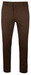 Materiałowe Spodnie Męskie, Eleganckie - Rigon - Ciemny Karmel. Eleganckie spodnie męskie Rigon, bez wzorów, z elastanu, eleganckie. Za 219.00 zł.