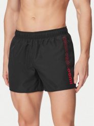 HUGO Szorty kąpielowe Tiki 50561111 Czarny Regular Fit. Czarne kąpielówki męskie Hugo, l, bez wzorów, z syntetyku. Za 279.99 zł.
