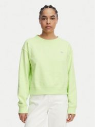 Tommy Jeans Bluza Athleisure Metallic DW0DW22996 Zielony jasny Relaxed Fit. Zielone bluzy damskie Tommy Jeans, m, bez wzorów, z bawełny, bez ramiączek, bez kaptura. Za 409.99 zł.