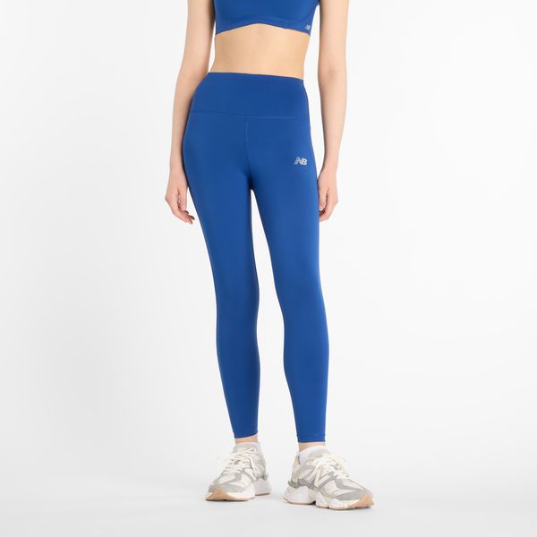 Legginsy damskie do biegania New Balance Sleek WP51235GAB – niebieskie. Niebieskie legginsy damskie New Balance, m, bez wzorów, z lycry, z podwyższonym stanem, do biegania. Za 329.99 zł.