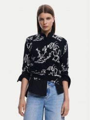 Desigual Sweter 25SWJF04 Czarny Regular Fit. Czarne swetry nierozpinane damskie Desigual, m, bez wzorów, z syntetyku, bez kołnierzyka, bez ramiączek. Za 339.99 zł.