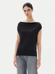 JDY Bluzka Ester 15351679 Czarny Regular Fit. Czarne bluzki damskie JDY, xs, bez wzorów, z syntetyku, bez kołnierzyka, bez ramiączek. Za 59.99 zł.