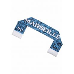 Szalik Essentials Olympique Marsylia PUMA Bleu Azur White Blue. Białe szaliki damskie Puma, w ażurowe wzory. Za 109.00 zł.