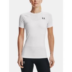 Koszulka treningowa damska Under Armour HeatGear Compression. Białe bluzki damskie Under Armour, xl, bez wzorów, sportowe, bez kołnierzyka, bez ramiączek. Za 152.95 zł.