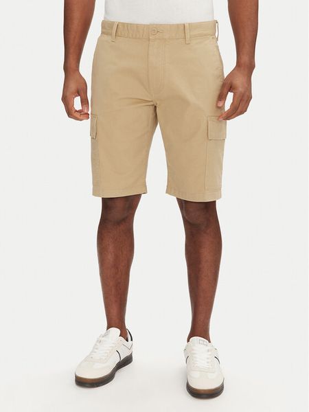 Tommy Jeans Szorty materiałowe Scanton DM0DM21949 Beżowy Regular Fit. Brązowe szorty męskie Tommy Jeans, bez wzorów, z bawełny. Za 189.99 zł.
