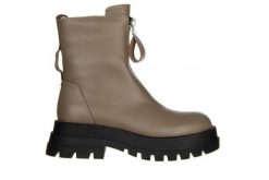 Botki Bayla-161 054 2916 Taupe 161390, Beżowy, Skóra naturalna - 40. Brązowe botki damskie Bayla, na jesień, bez wzorów, z gumy, bez obcasa, na platformie, bez zapięcia. W wyprzedaży za 299.00 zł.