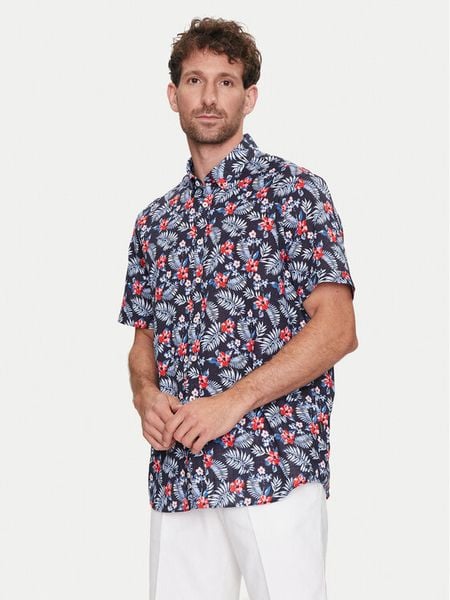 Bugatti Koszula 9450 58333A Granatowy Slim Fit. Niebieskie koszule męskie Bugatti, l, bez wzorów, z bawełny, bez kołnierzyka, bez ramiączek. Za 179.99 zł.