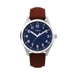 Zegarek Timex. Brązowe zegarki męskie Timex, bez wzorów. Za 379.99 zł.