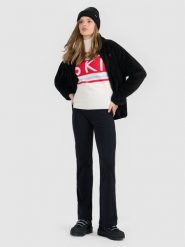 4F Legginsy z rozszerzanymi nogawkami damskie - czarne XL. Czarne legginsy damskie 4F, bez wzorów, z dzianiny. Za 149.99 zł.