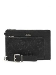 Guess Saszetka PMBONG P5432 Czarny. Czarne saszetki i nerki męskie Guess, z aplikacjami, ze skóry. Za 229.99 zł.