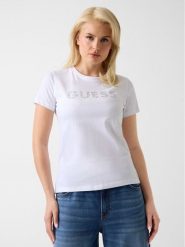 Guess T-Shirt 182375 Biały Classic Fit. Białe t-shirty damskie Guess, s, z aplikacjami, bez kołnierzyka, bez ramiączek. Za 154.99 zł.