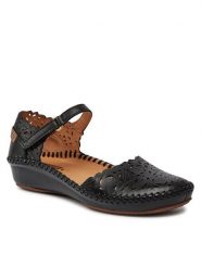 Pikolinos Półbuty Puerto Vallarta 655-0906 Czarny. Czarne półbuty damskie Pikolinos, bez wzorów, ze skóry, bez obcasa, na koturnie, bez zapięcia. Za 489.99 zł.