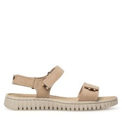 Sandały Go Soft. Brązowe sandały damskie GO SOFT, bez wzorów, bez obcasa, na płaskiej podeszwie, bez zapięcia. Za 119.99 zł.