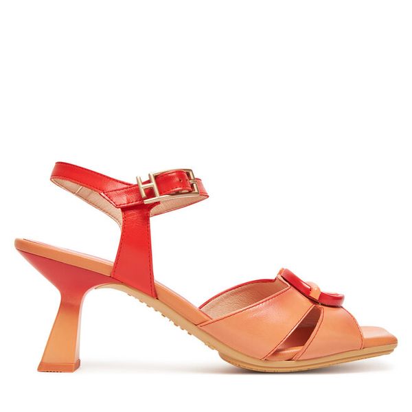 Sandały Hispanitas. Pomarańczowe sandały damskie Hispanitas, bez wzorów, bez obcasa, na słupku, bez zapięcia. Za 509.99 zł.