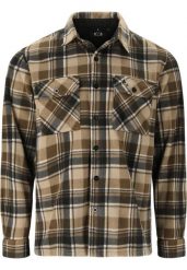 Koszula Whistler Astrali Checked Fleece. Brązowe koszule męskie Whistler, xl, bez wzorów, z materiału, eleganckie, bez kołnierzyka, bez ramiączek. Za 267.50 zł.