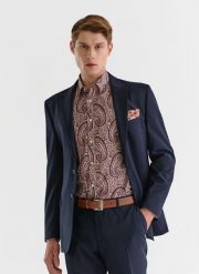 PAKO LORENTE – Marynarka garniturowa w kratę Windowpane. Garnitury męskie Pako Lorente, m, bez wzorów, z lycry. Za 899.99 zł.