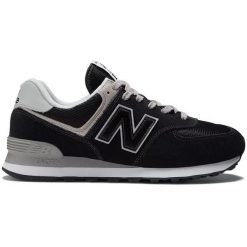 Sneakersy męskie New Balance 574 buty sportowe czarne (ML574EVB). Czarne buty sportowe męskie New Balance, bez wzorów, z materiału, bez zapięcia, trekkingowe, New Balance 574. Za 449.00 zł.
