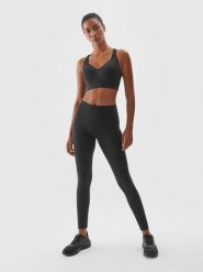 4F Legginsy treningowe z wysokim stanem damskie - czarne S. Czarne legginsy damskie 4F, s, bez wzorów, z dzianiny, z podwyższonym stanem, na fitness i siłownię. Za 119.99 zł.