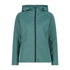 Damska bluza z kapturem zapinana na zamek CMP. Zielone bluzy damskie CMP, bez wzorów, bez ramiączek, z kapturem. Za 299.55 zł.