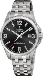 Zegarek męski Festina F20696-3 srebrny. Szare zegarki męskie Festina, bez wzorów, srebrne. Za 833.61 zł.