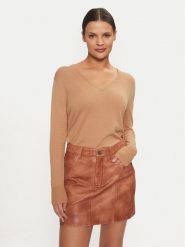 Gant Sweter 4803187 Beżowy Regular Fit. Brązowe swetry nierozpinane damskie GANT, l, bez wzorów, z bawełny, bez kołnierzyka, bez ramiączek. Za 359.99 zł.