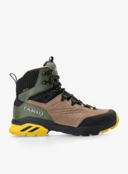 Buty trekkingowe męskie AKU Reactive GTX. Brązowe trekkingi męskie Aku, z gore-texu, przed kolano, bez zapięcia. Za 826.35 zł.