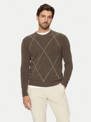 Sisley Sweter 1QPST103W Brązowy Regular Fit. Brązowe swetry męskie Sisley, l, bez wzorów, z syntetyku, bez kołnierzyka, bez ramiączek. Za 269.99 zł.