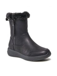 Clara Barson Botki WS6010-03 Czarny. Czarne botki damskie Clara Barson, bez wzorów, ze skóry, bez obcasa, na płaskiej podeszwie, bez zapięcia. Za 101.99 zł.