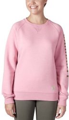 Bluza Carhartt Clarksburg Graphic Crewneck Pink. Różowe bluzy damskie Colour Pleasure, bez wzorów, bez ramiączek, bez kaptura. Za 249.23 zł.