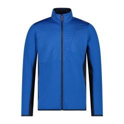 Polar zapinany na zamek błyskawiczny CMP. Niebieskie bluzy sportowe męskie CMP, bez wzorów, z polaru, bez kaptura, trekkingowe. Za 349.40 zł.
