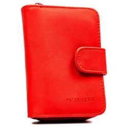 Czerwony portfel damski ze skóry ekologicznej zamykany na zatrzask i suwak 4U Cavaldi K-030B-BL. Czerwone portfele damskie 4U Cavaldi, ze skóry ekologicznej. Za 29.99 zł.