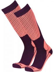 Skarpety narciarskie damskie Fundango Ski Socks. Czerwone skarpetki damskie FUNDANGO, bez wzorów, z materiału. Za 79.90 zł.